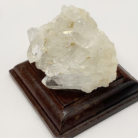 Quartz Crystal cluster pointed tips mounted vintage decor natural stone boho - Picture 1 of 10